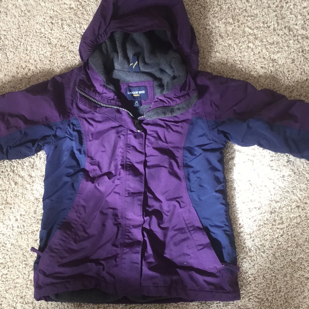 Purple waterproof Lands End jacket